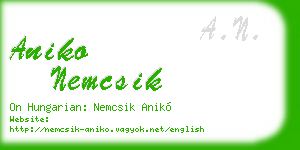 aniko nemcsik business card
